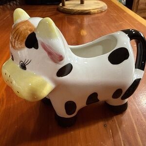 vintage cow planter/dish sponge holder